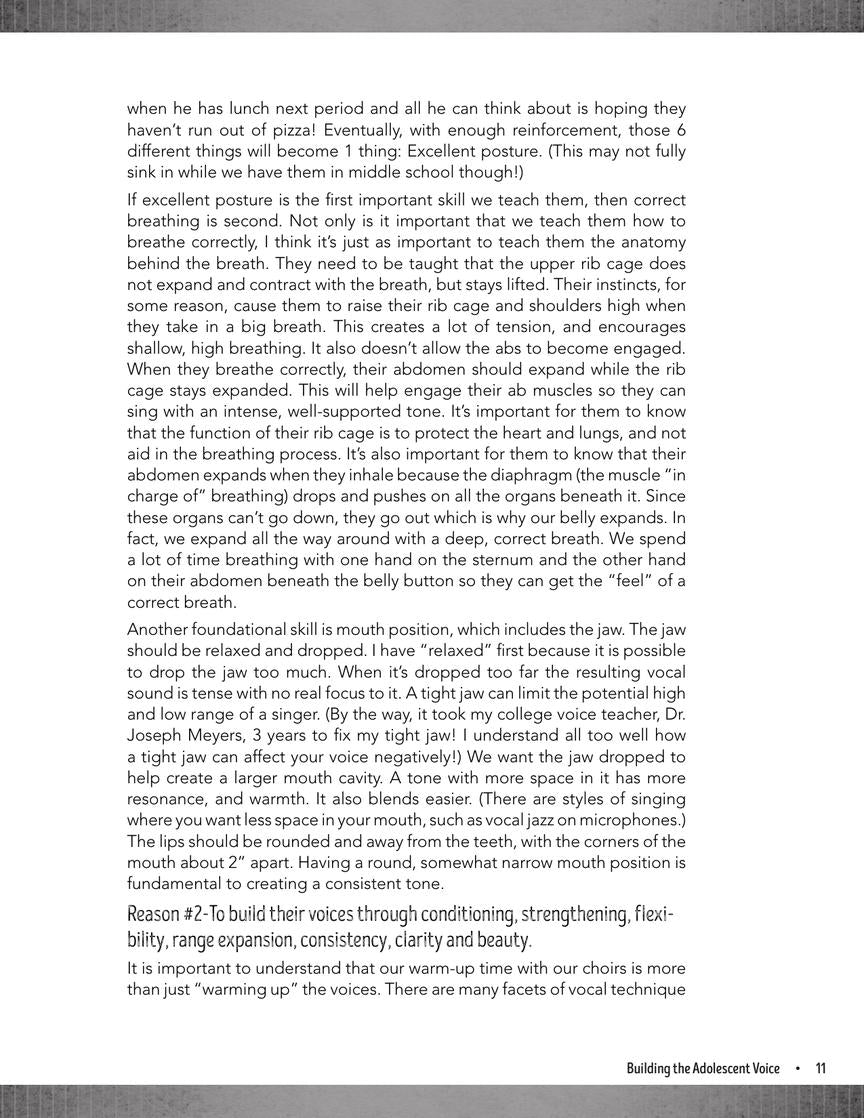 The Voice in Progress: Developing the Adolescent Voice