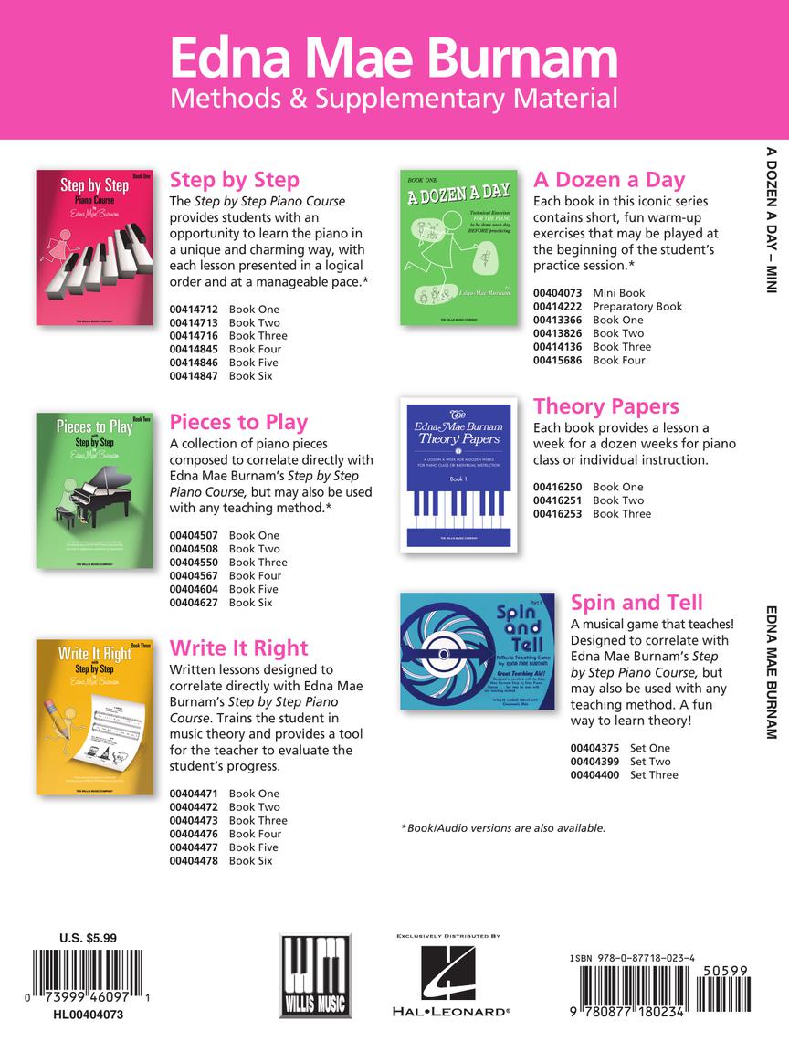 Burnam A Dozen a Day Mini Book