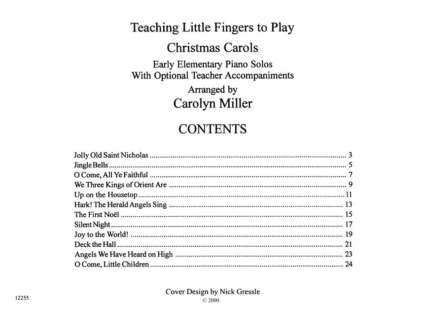 Christmas Carols - Teaching Little Fingers to Play
