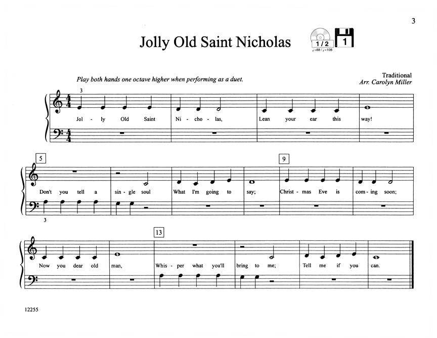 Christmas Carols - Teaching Little Fingers to Play