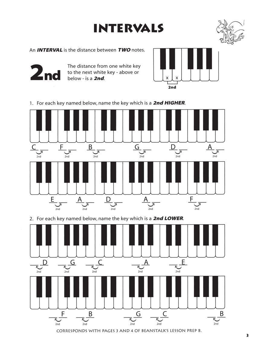 Beanstalk's Basics for Piano Theory Book Preparatory Book B