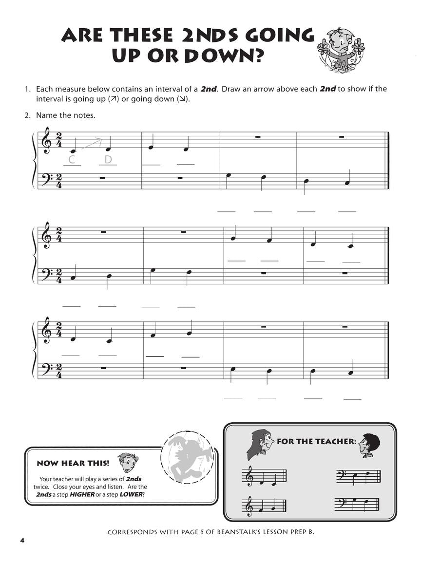 Beanstalk's Basics for Piano Theory Book Preparatory Book B