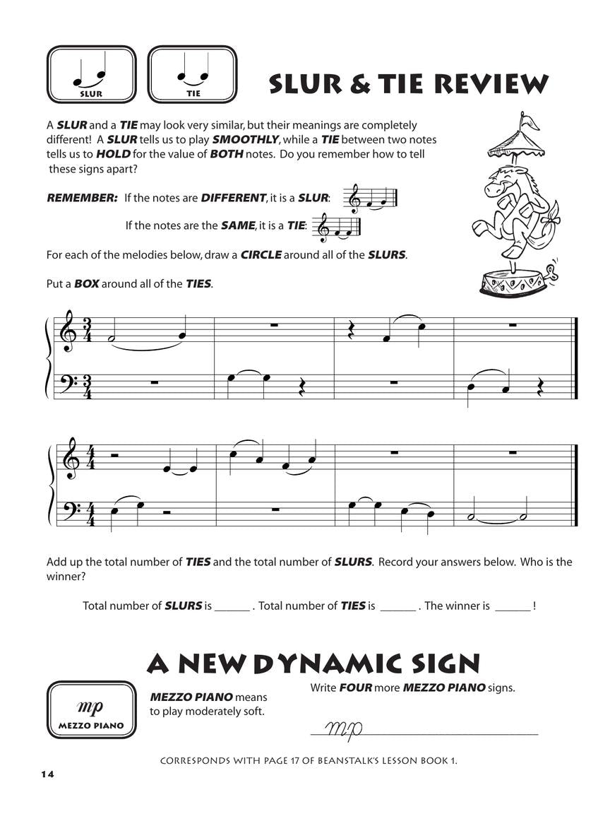 Beanstalk's Basics for Piano Theory Book Level 1