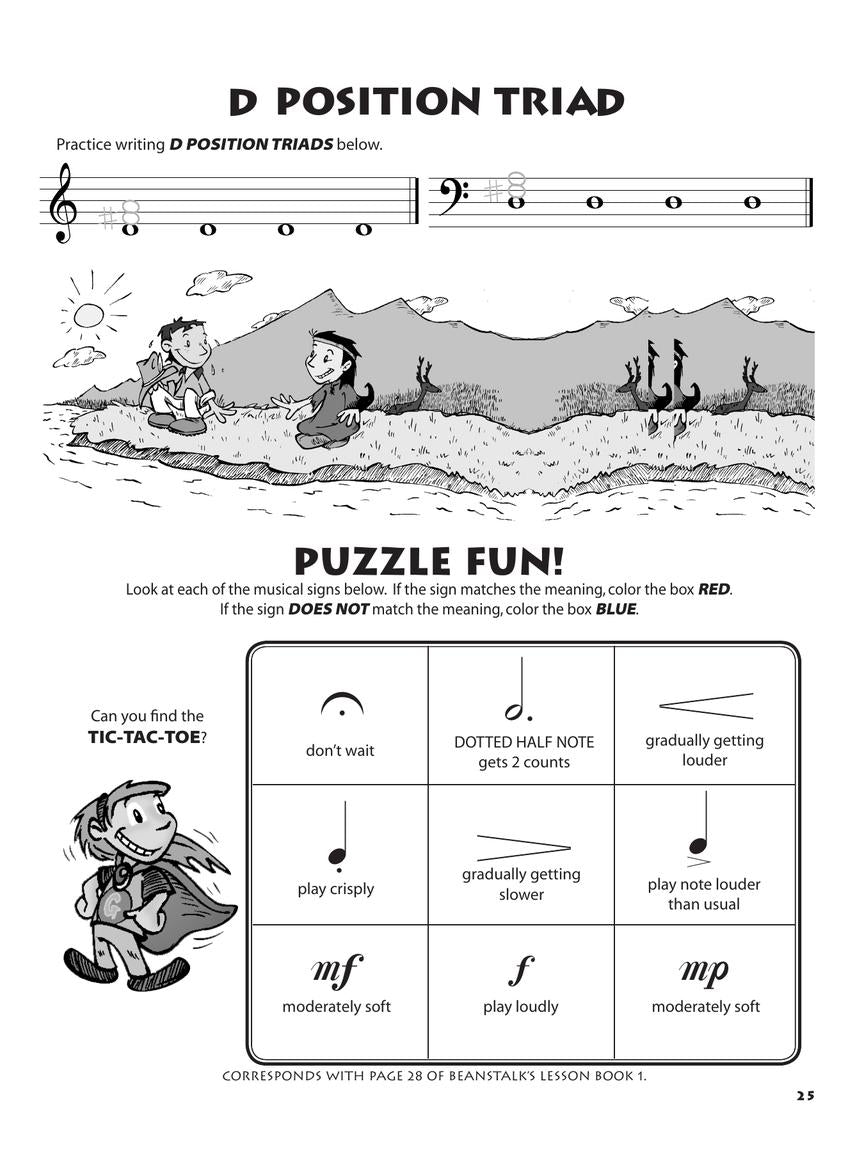 Beanstalk's Basics for Piano Theory Book Level 1