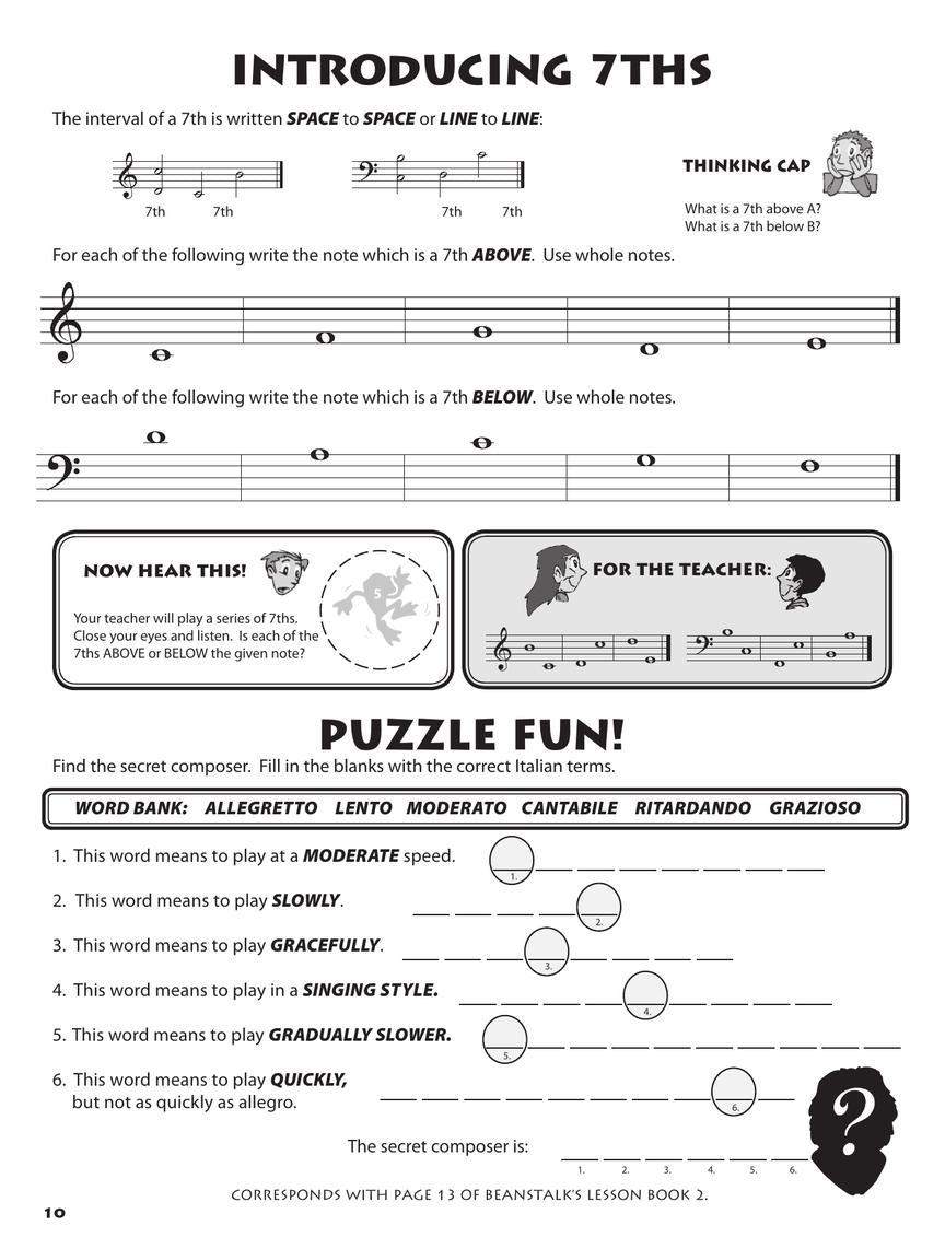 Beanstalk's Basics for Piano Theory Book Level 2