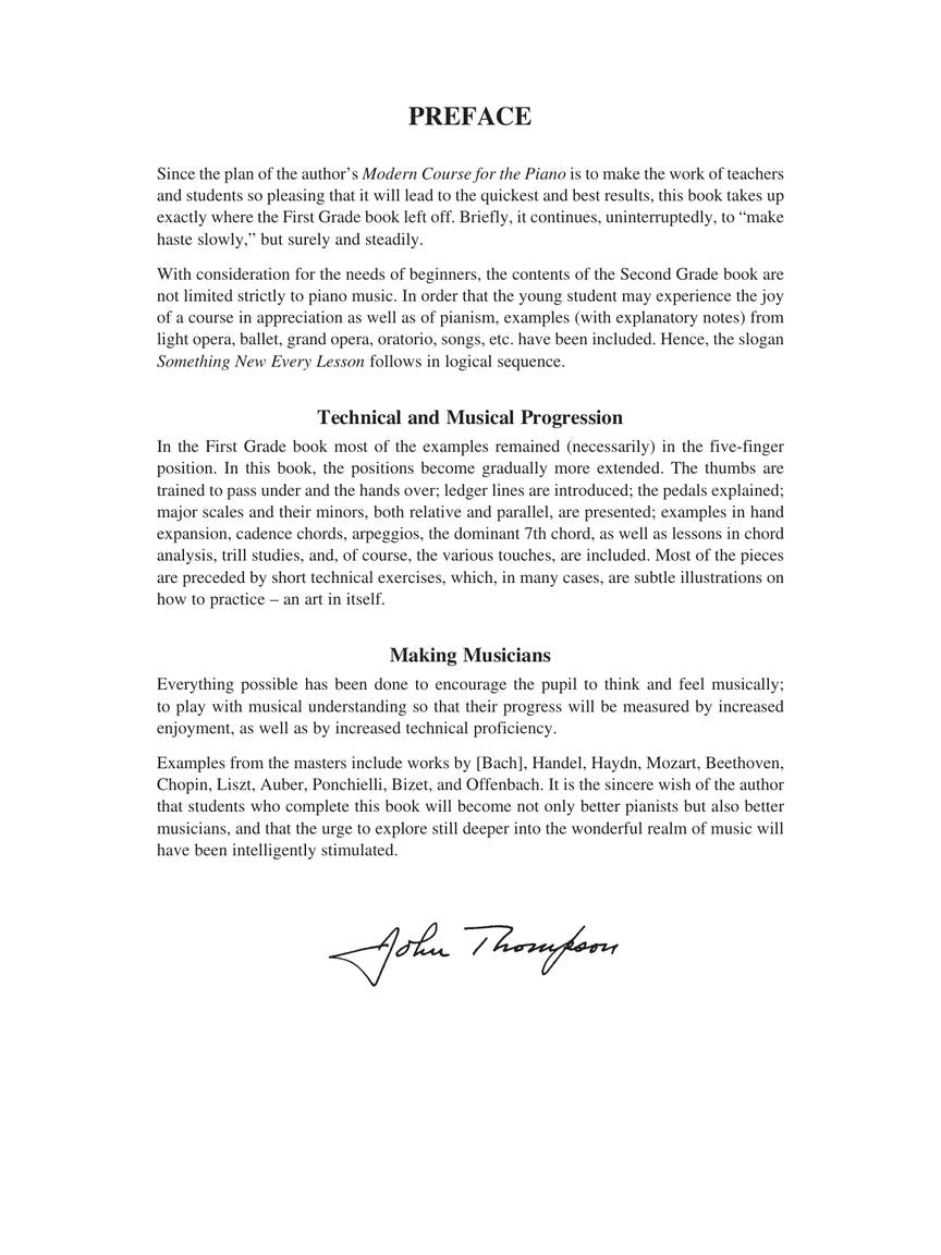 Thompson's Second Grade Modern Course for the Piano