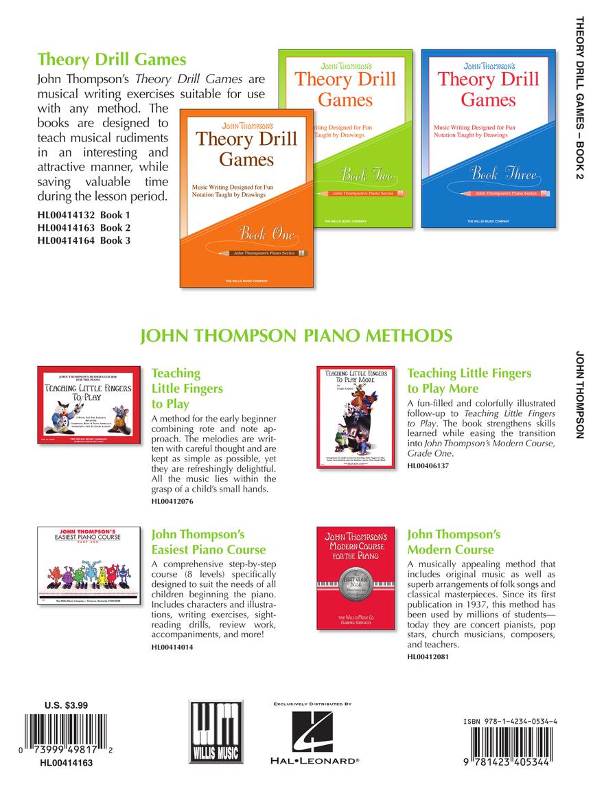 Thompson Theory Drill Games Book 2 Elementary Level