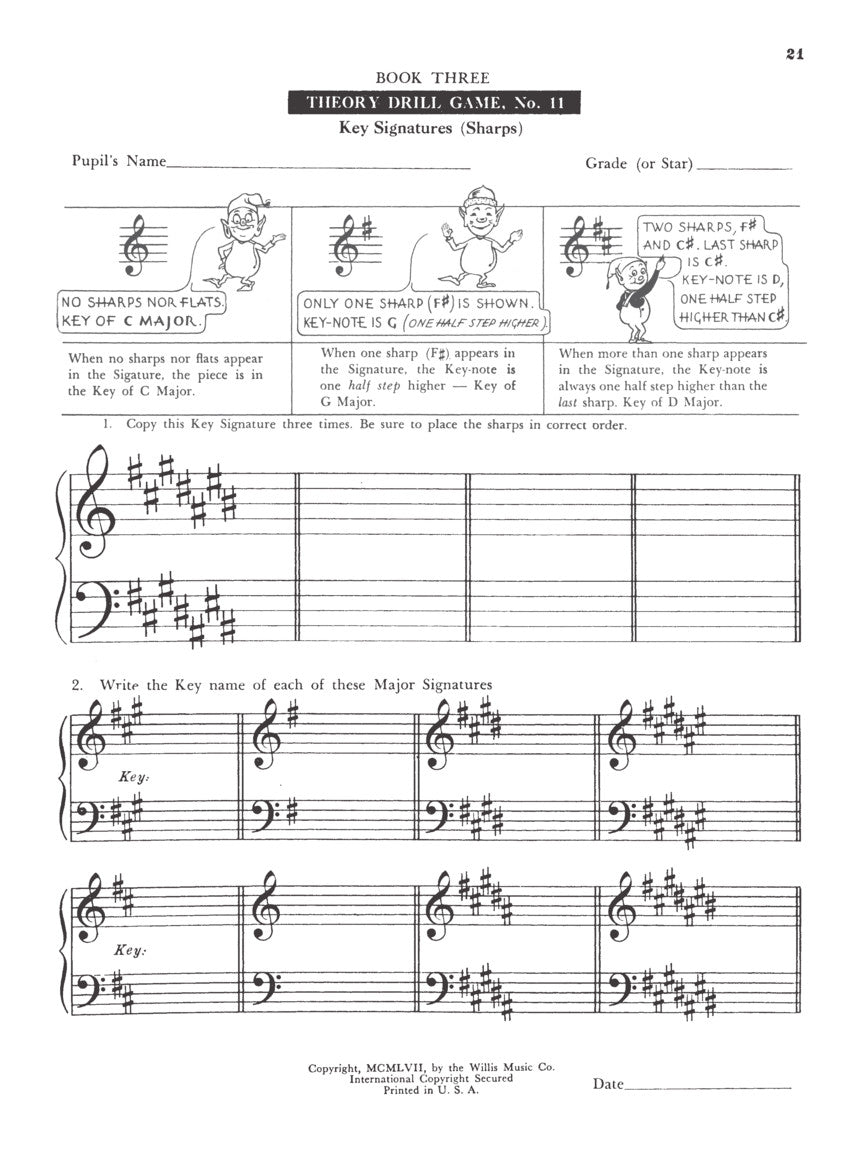 Thompson Theory Drill Games Elementary Level
