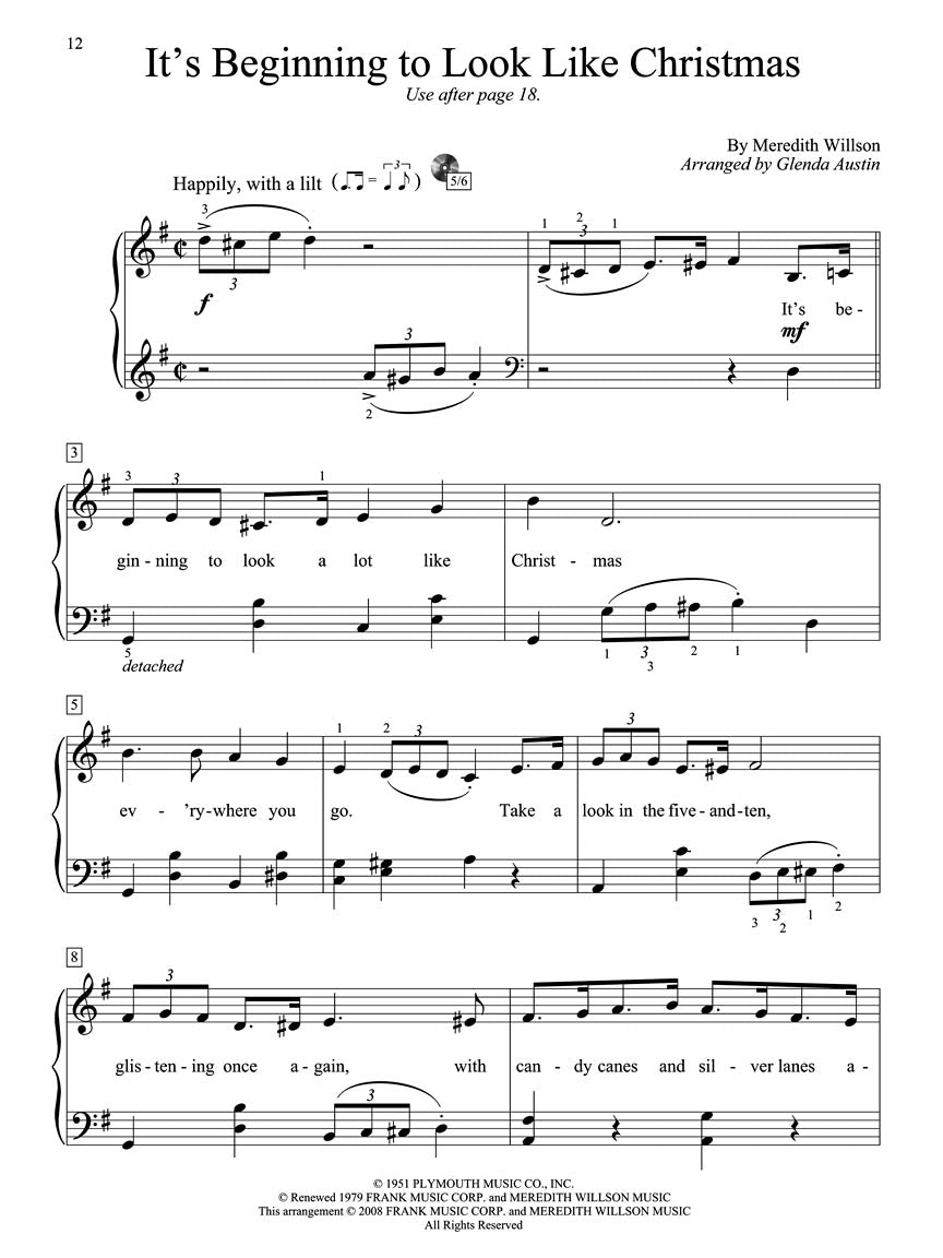 Christmas Piano Solos - Third Grade Thompson's Modern Course for the Piano