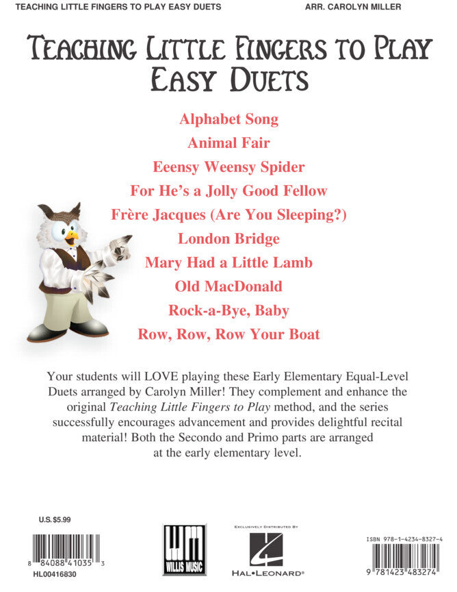 Teaching Little Fingers To Play Easy Duets Early Elementary Level