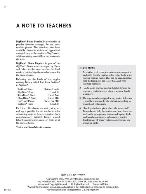 Faber Popular - BigTime Piano - Level 4