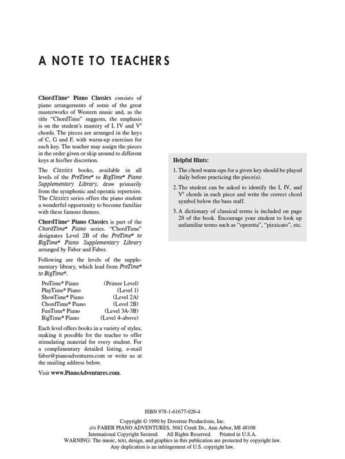 Faber Classics - Chordtime Piano Level 2B