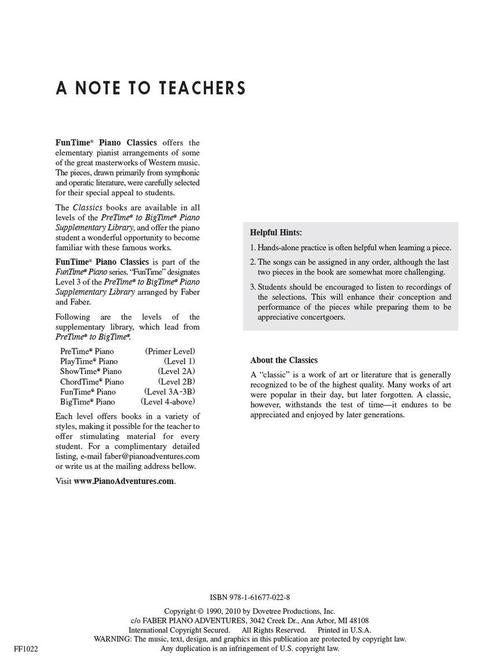 Faber Classics - Funtime Piano Level 3A-3B