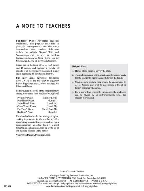 Faber Favorites - Funtime Piano Level 3A-3B