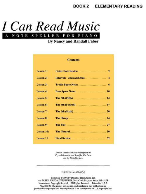 Faber I Can Read Music - Book 2