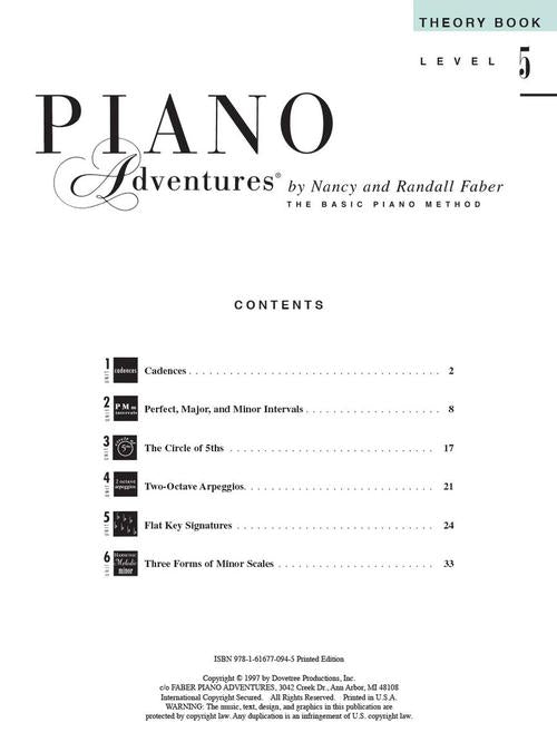 Faber Piano Adventures Theory Book 5