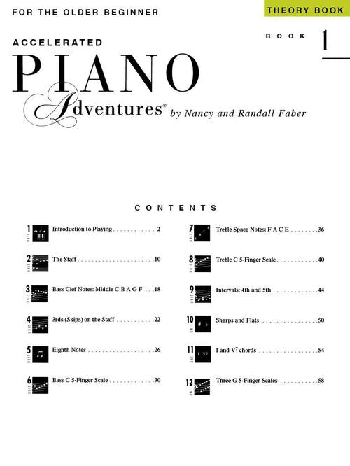 Faber Accelerated Piano Adventures Theory book 1