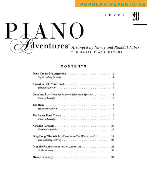 Faber Piano Adventures Popular Repertoire Level 2B