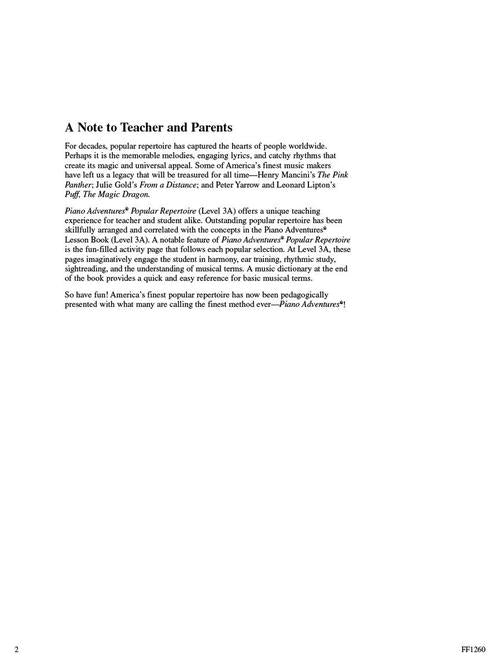 Faber Piano Adventures Popular Repertoire 3A