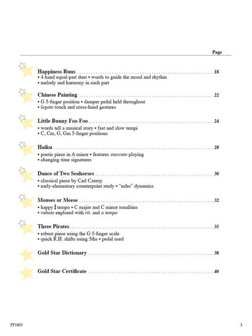 Faber Piano Adventures Gold Star Performance - Level 1