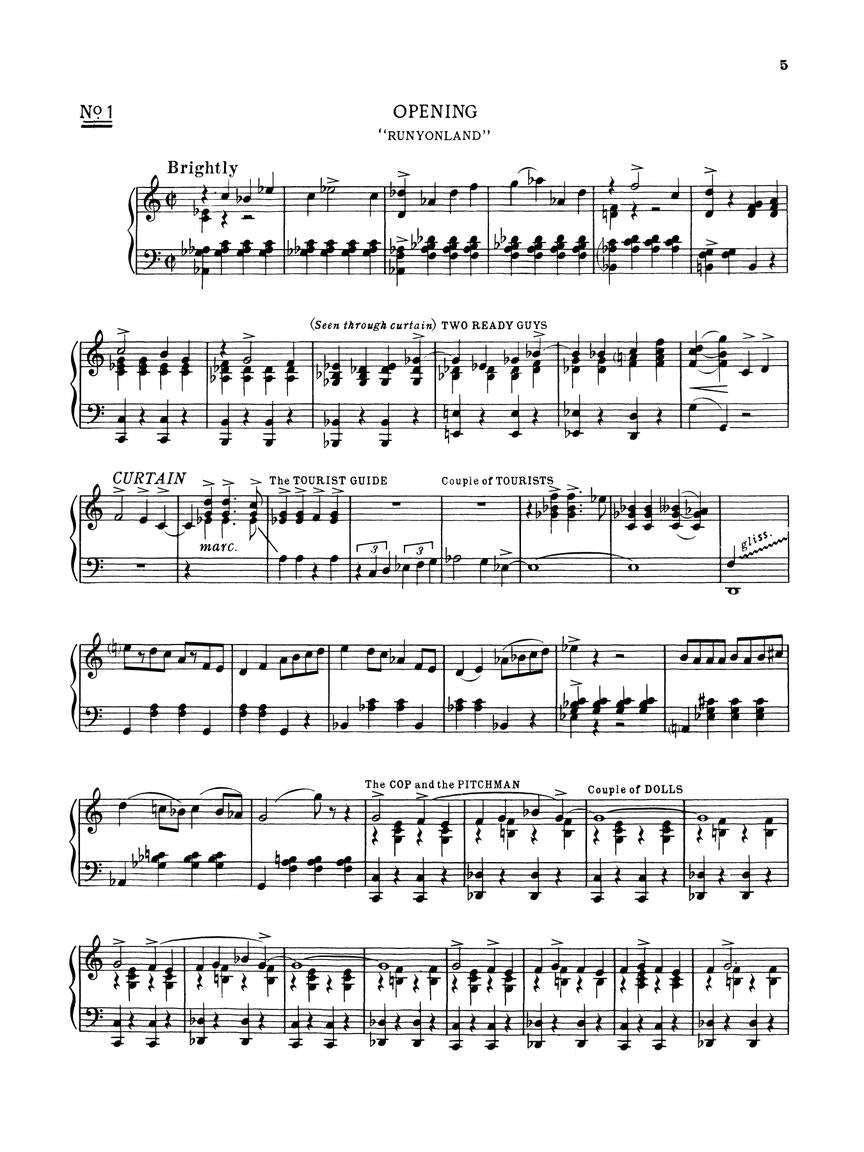 Guys and Dolls Vocal Score