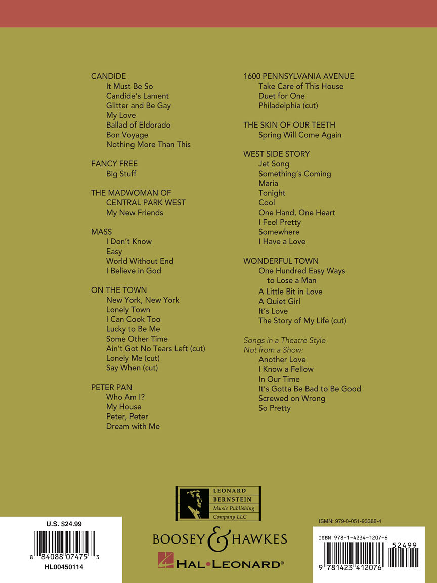 Bernstein Theatre Songs - High Voice