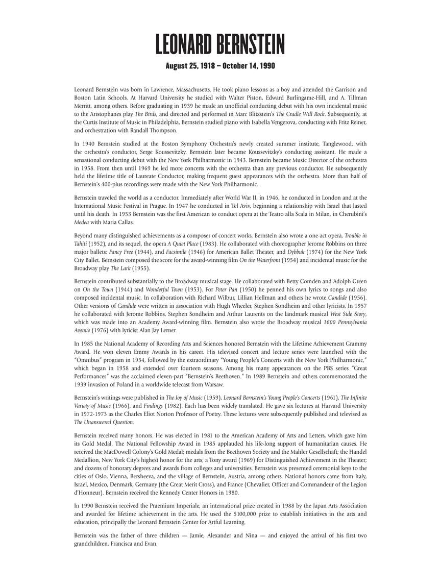 West Side Story Instrumental Solos