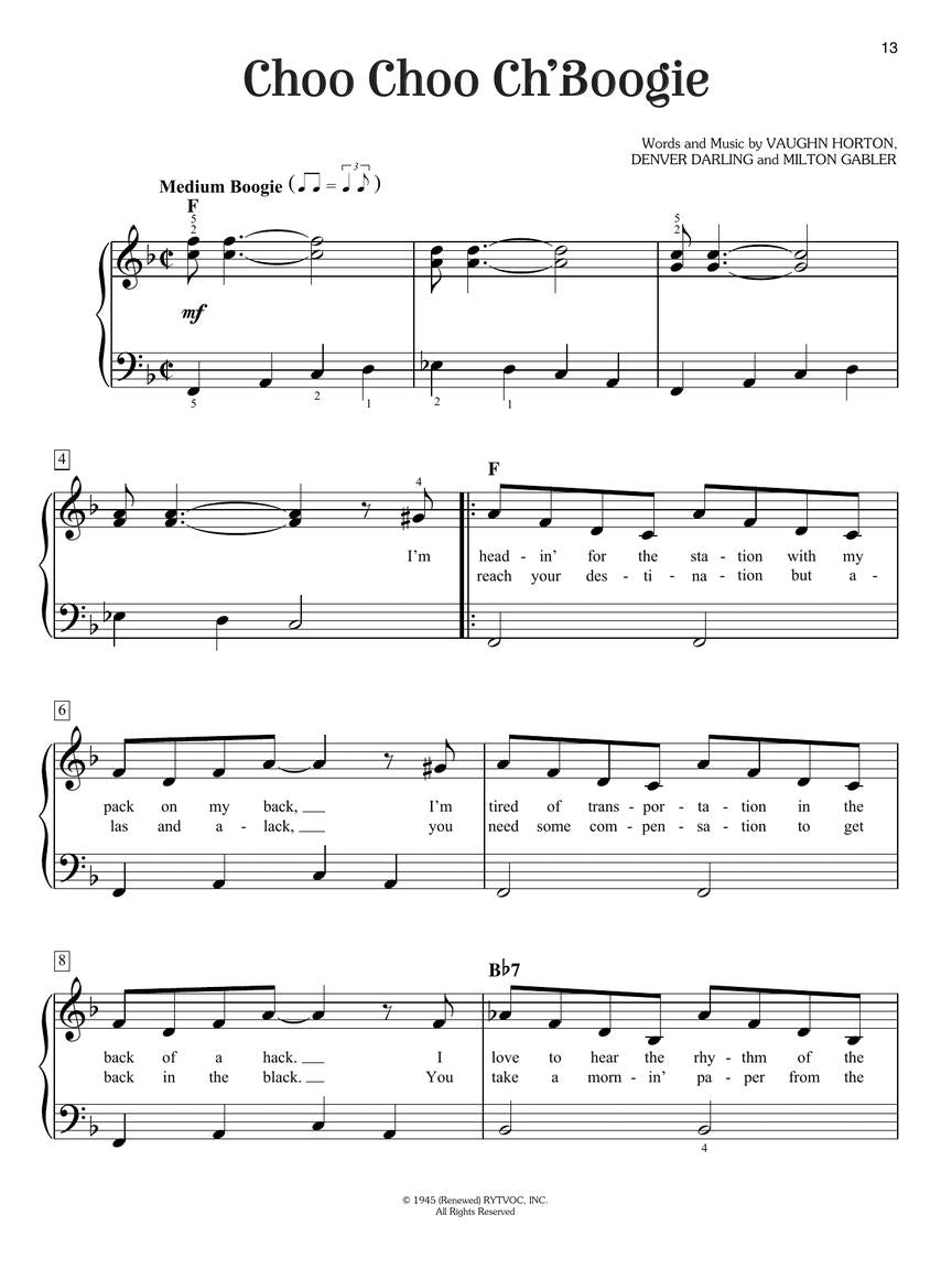 Jazz Songs for Kids for Easy Piano