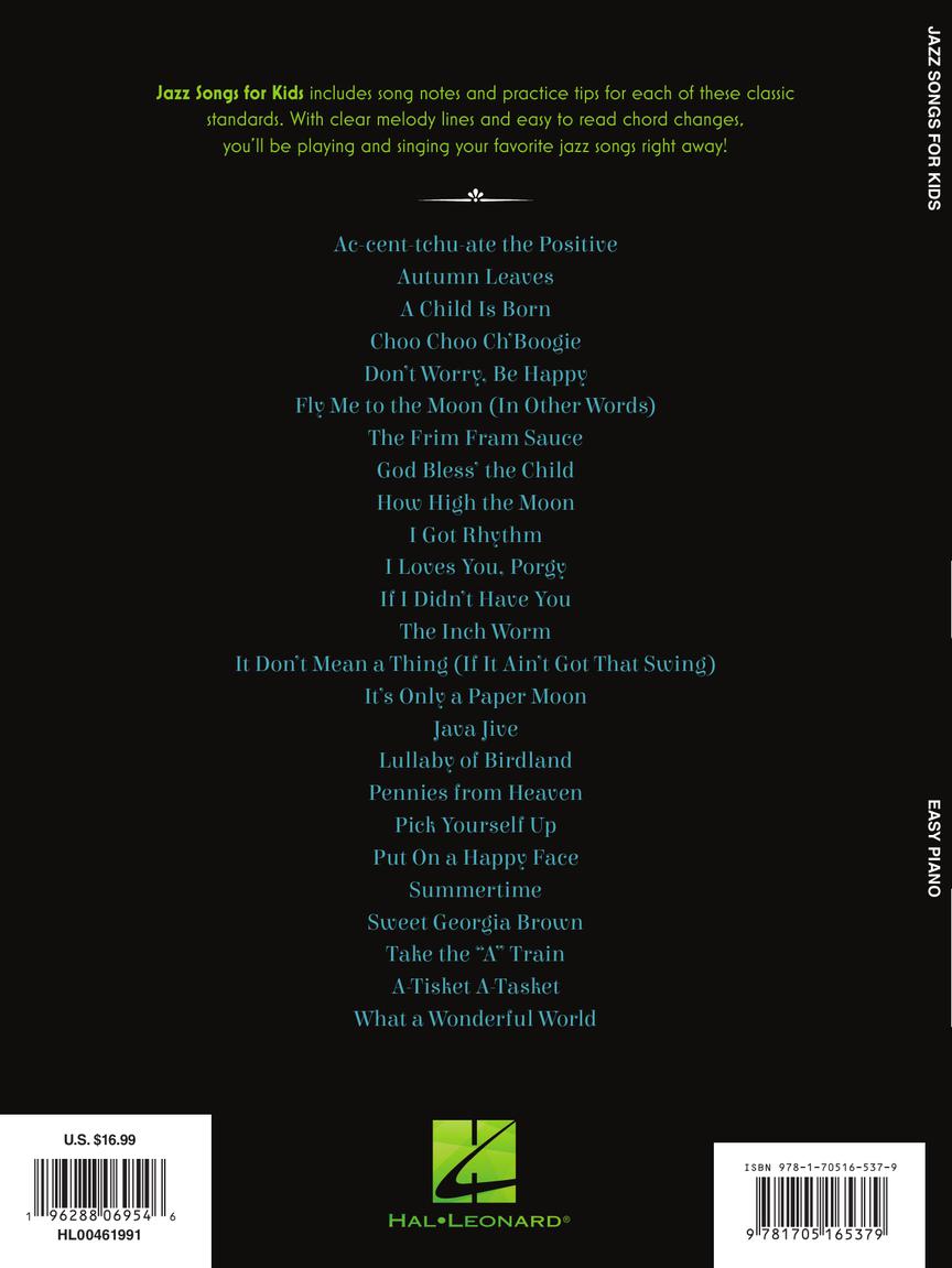 Jazz Songs for Kids for Easy Piano