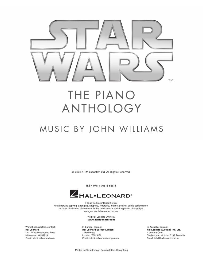 Williams Star Wars: The Piano Anthology