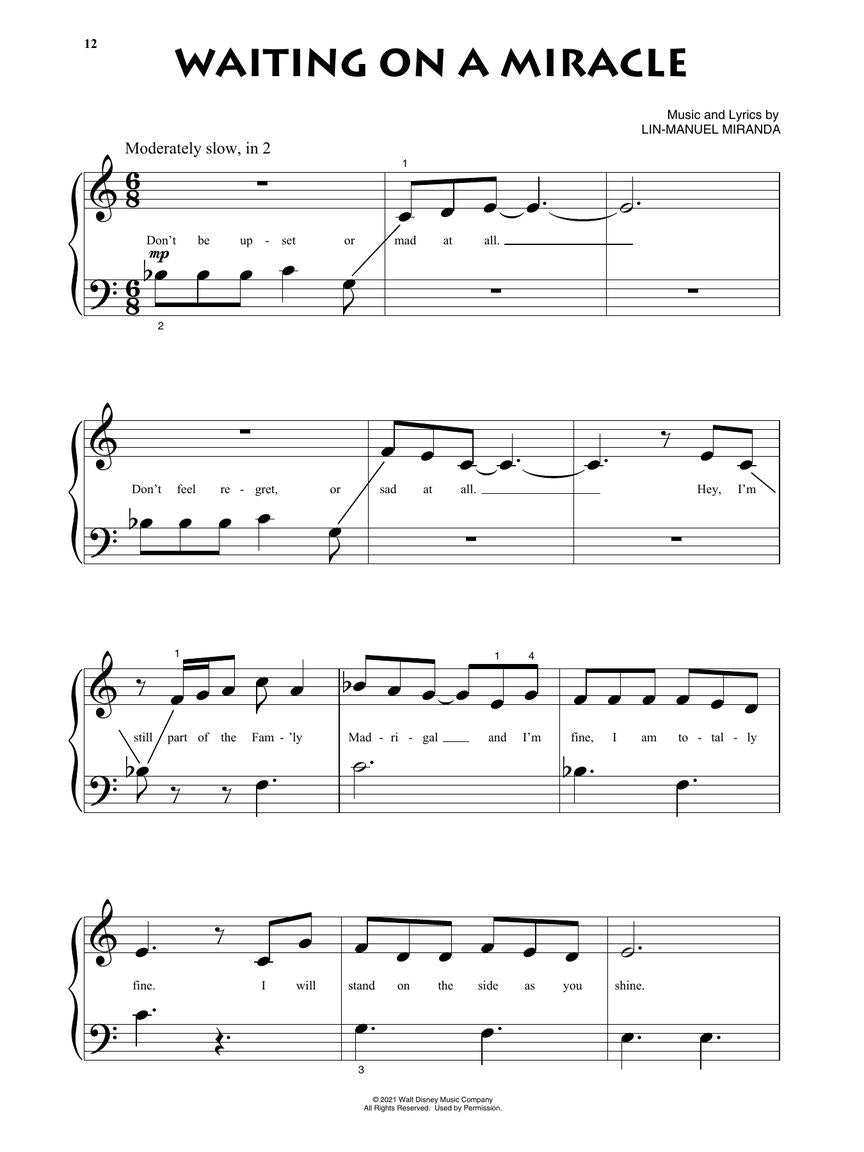 Miranda Encanto Beginning Piano Solo