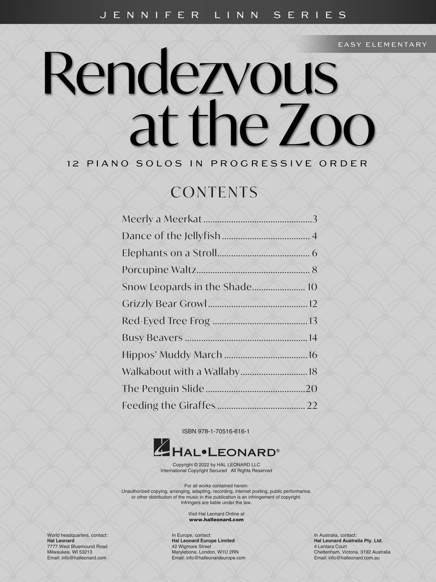 Linn Rendezvous at the Zoo – 12 Piano Solos in Progressive Order