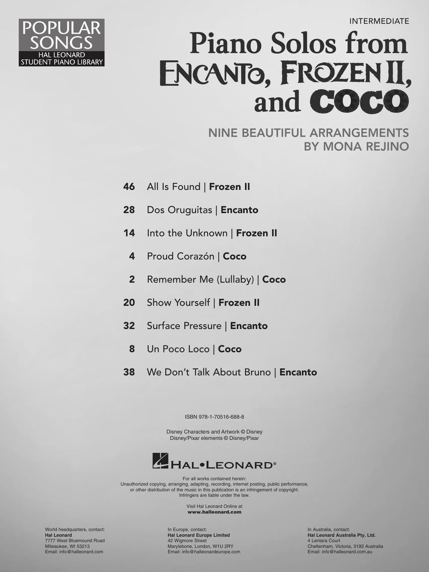 Rejino Piano Solos from Encanto, Frozen II, and Coco