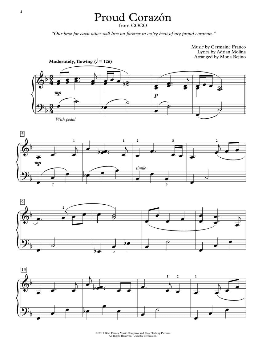 Rejino Piano Solos from Encanto, Frozen II, and Coco