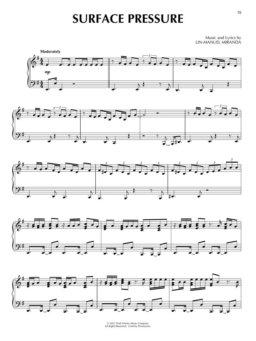 Miranda Encanto Arranged for Piano Solo