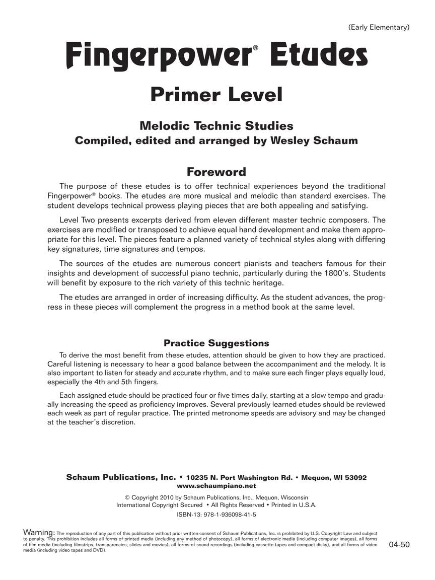 Schaum Fingerpower - Etudes