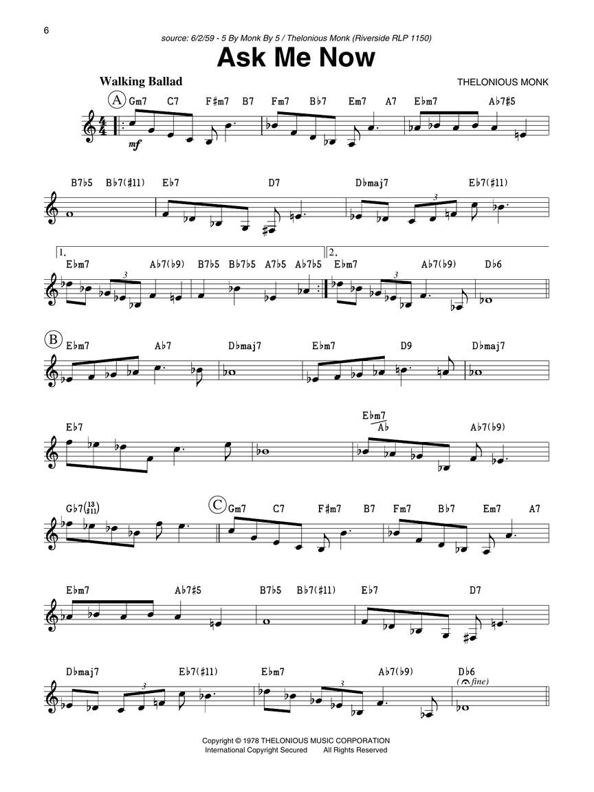 Monk, Thelonious - Fake Book