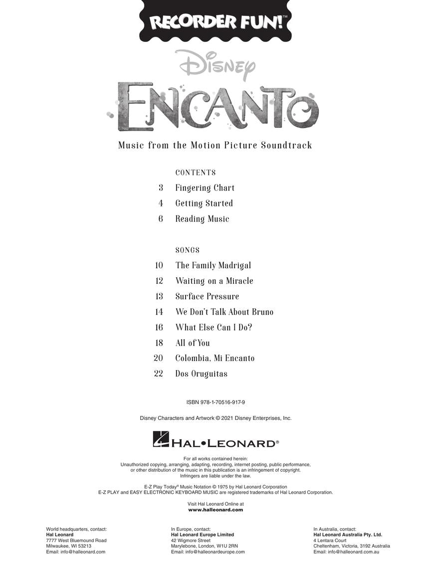 Miranda Encanto Arranged for Recorder