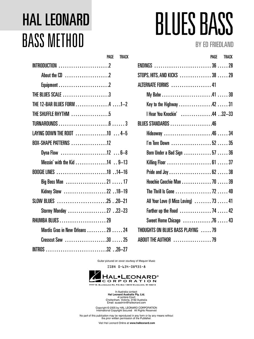Blues Bass - Hal Leonard Bass Method