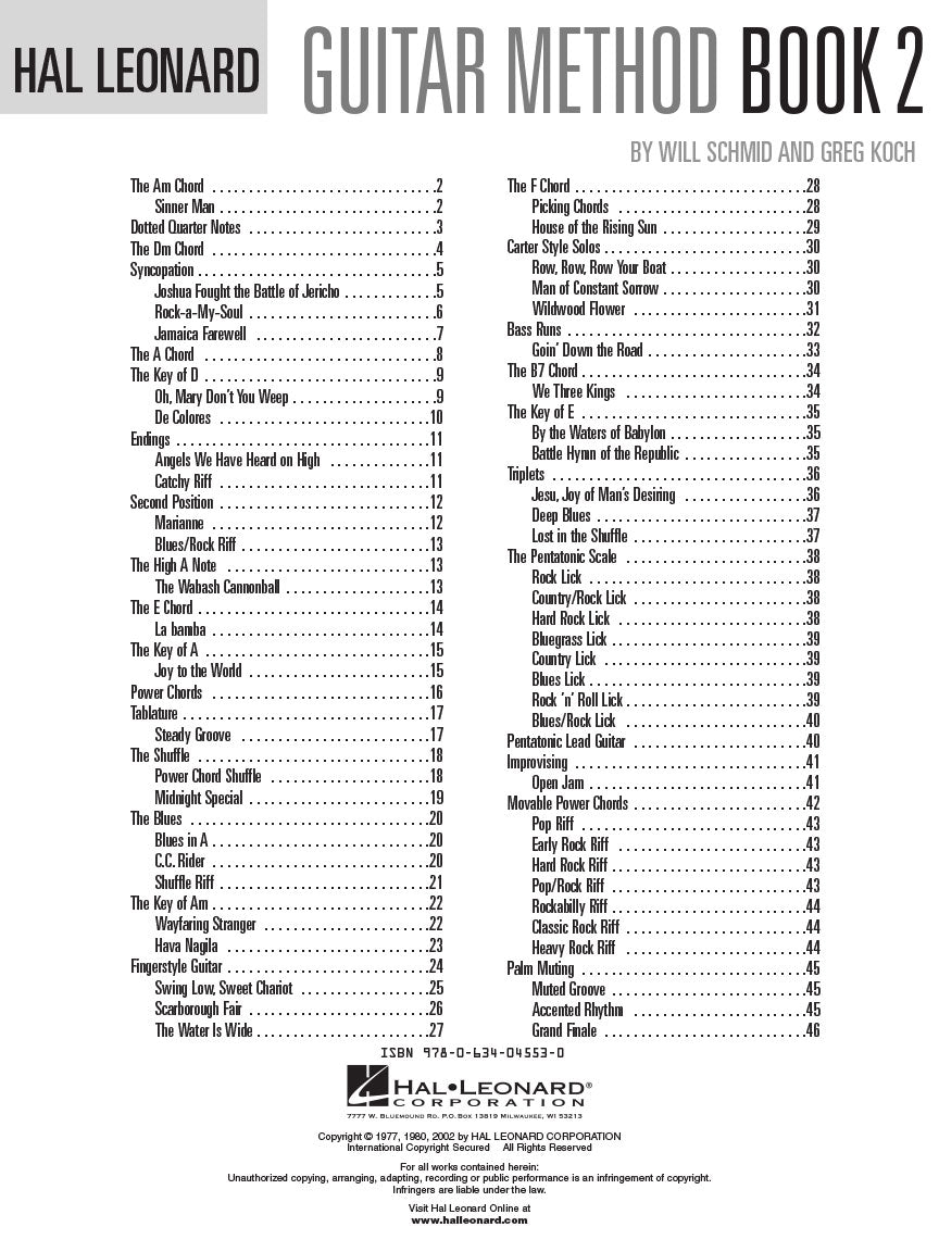 Hal Leonard Guitar Method Book 2