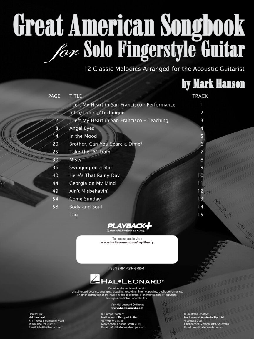 Great American Songbook for Solo Fingerstyle Guitar