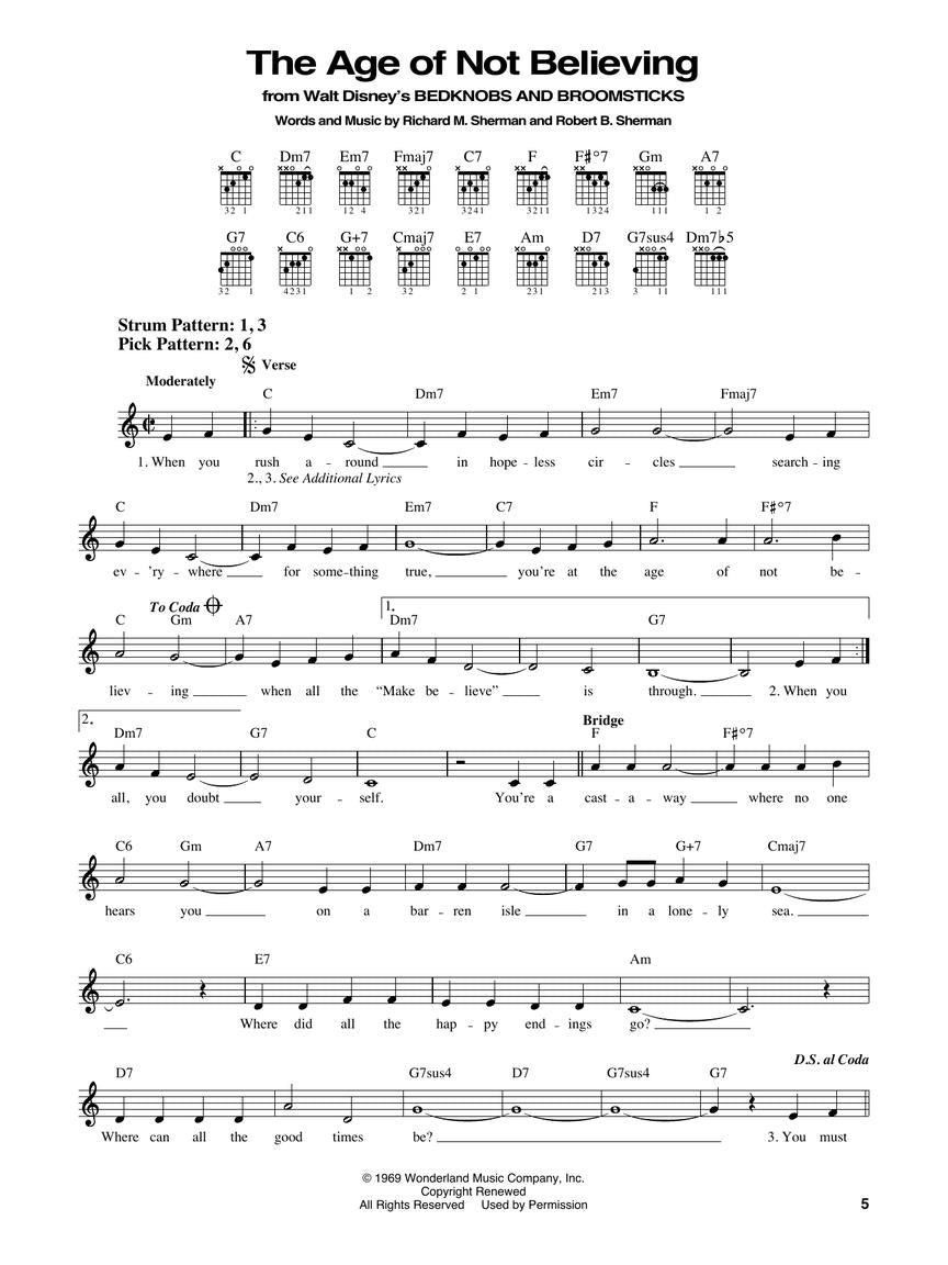 Disney Songs Book, The - Easy Guitar