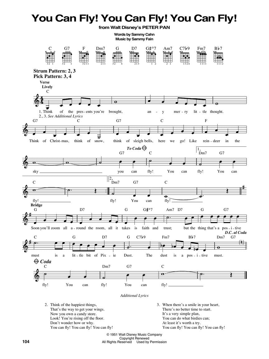 Disney Songs Book, The - Easy Guitar