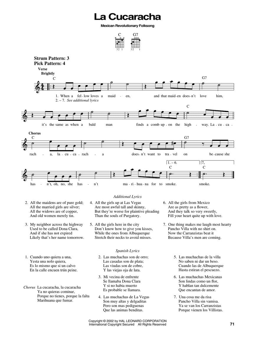 Folksongs Book - Easy Guitar No Tab