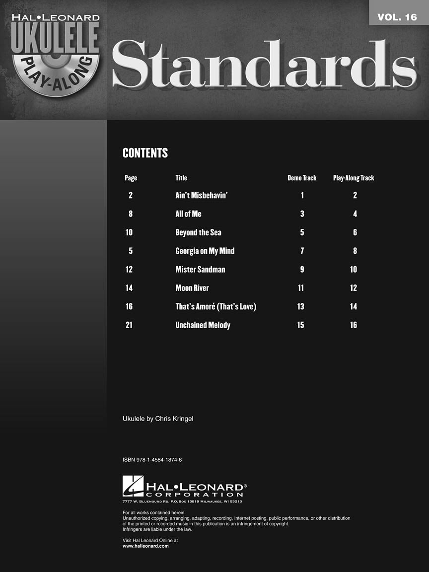 Standards - Ukulele Play-Along Vol. 16