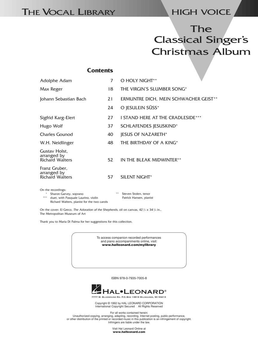 Classical Singer's Christmas Album, The