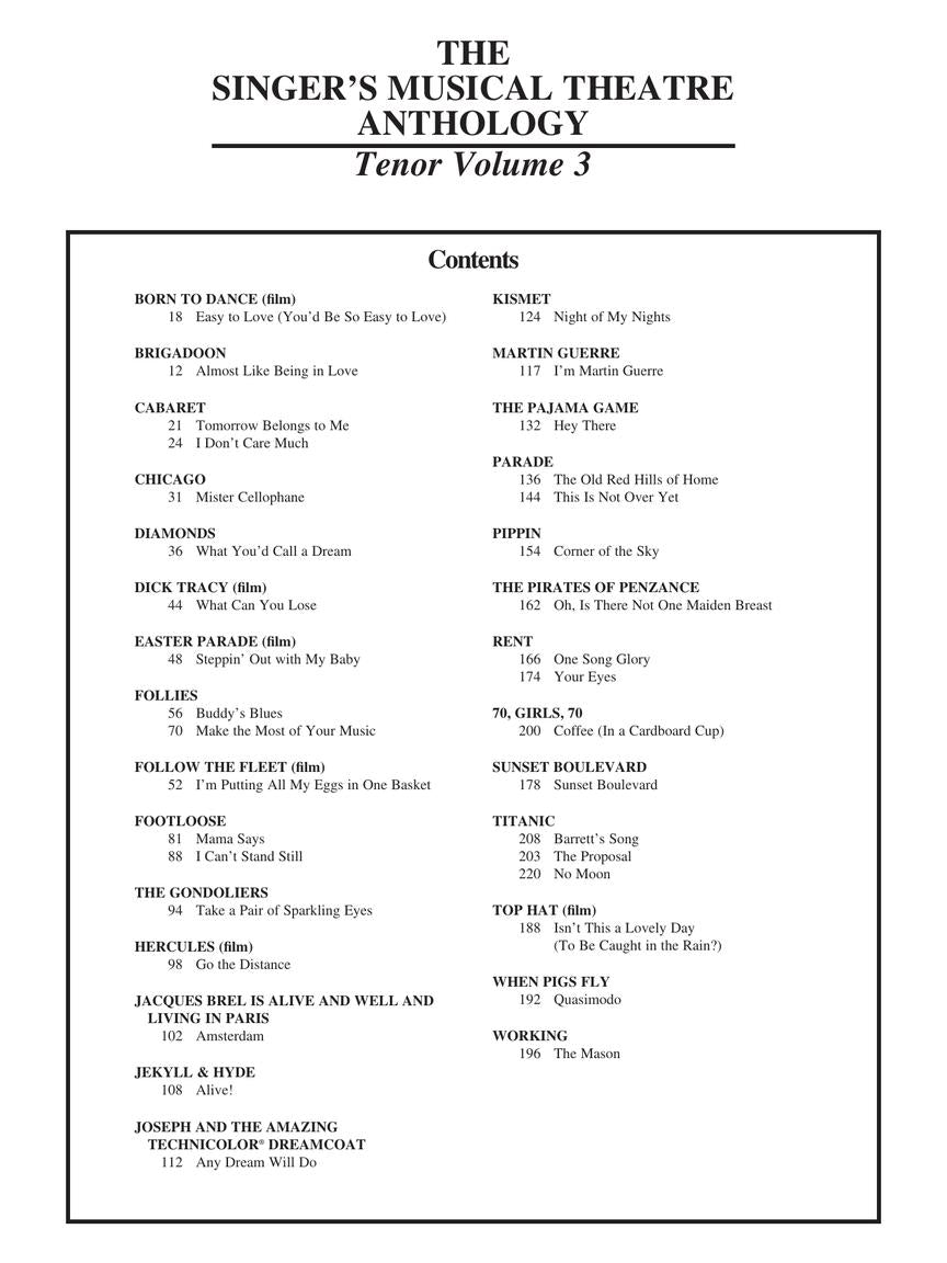 Singer's Musical Theatre Anthology - Volume 3