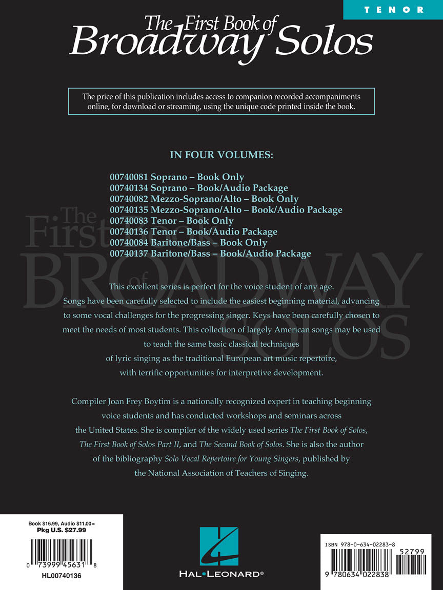 First Book of Broadway Solos - Tenor