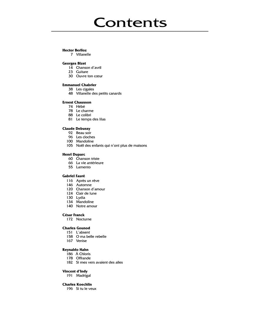 French Song Anthology High Voice