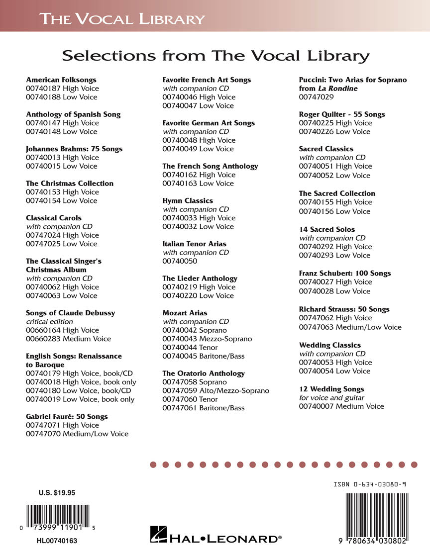 French Song Anthology